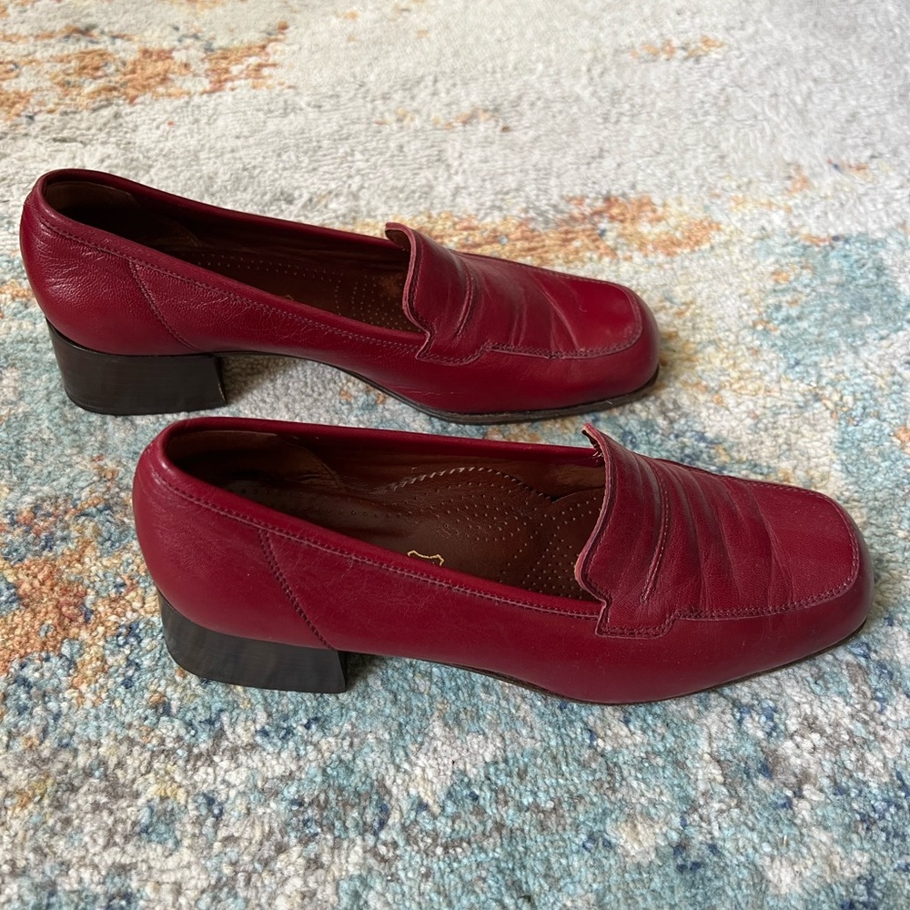 Vintage Red Italian Loafers